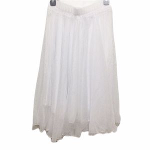 White Chiffon Skirt